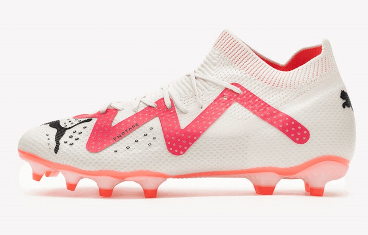 PUMA Men Future Pro FG/AG Cleats White Soccer Football Training