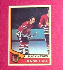 1974-75 Topps Hockey Card #150 Dennis Hull