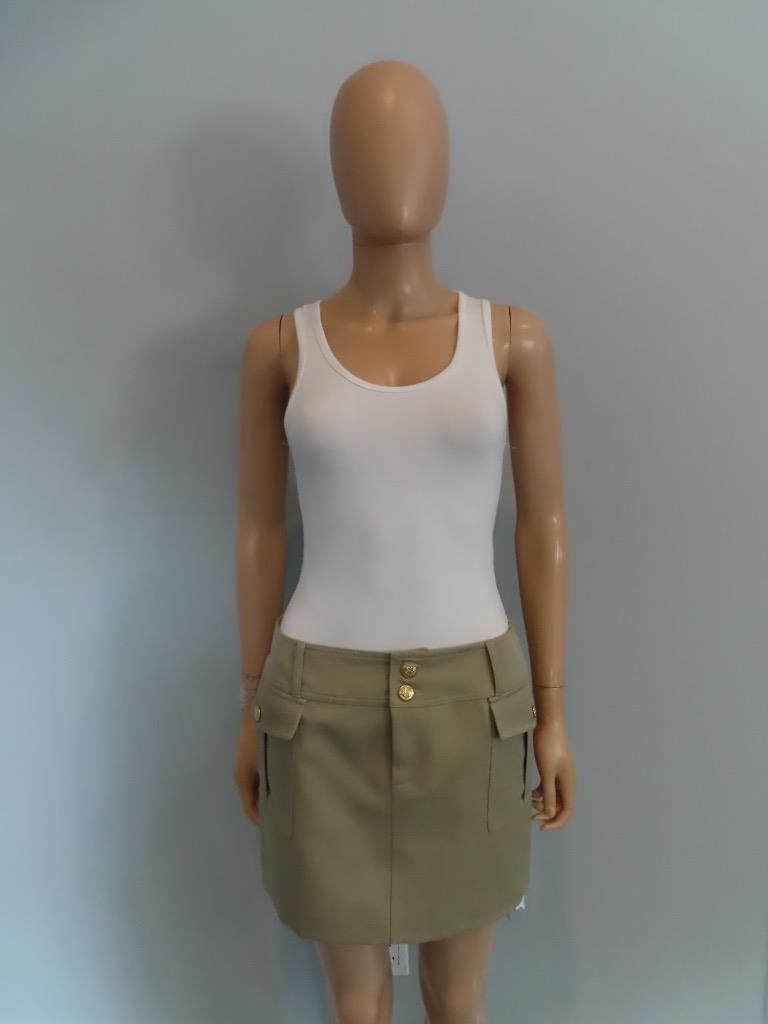CELINE★素敵!British Beige Diagonal Military Trapeze Skirt NWT CELINE British Beige Diagonal Wool Military Trapeze