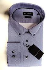 Regular Button Pattern Shirt BUGATTI Men 9350 68520B 380 Blue