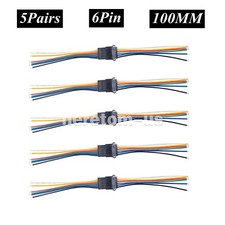 5Pairs JST 6-Pin SM Plug Male and Female Connctor Adapter Cable 100mm Wire