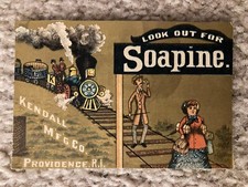 Soapine Kendall Mfg Co Providence RI Washing Bleaching Victorian Ad Trade Card