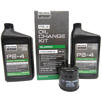 #ad Polaris New OEM Full Synthetic Oil Change Kit PS 4 2877473 $47.99
