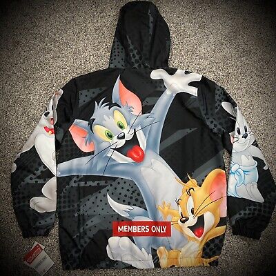 TOM AND JERRY WINDBREAKER JACKET Front&Back BIG LOGO Members TOM AND JERRY WINDBREAKER JACKET Front&Back BIG LOGO Members
