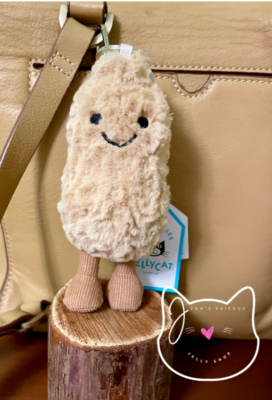 AUTHENTIC Jellycat AMUSEABLES PEANUT BAG CHARM New BNWT Key Ring