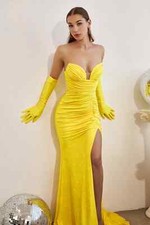 Authentic Cinderella CD889 Dress--Color: YELLOW--Size: 4-Prom Dress