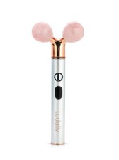 Face Massager Electric Real Quartz Stone Roller 3D, Silver