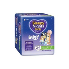 Babylove Sleepy Nights Overnight Pants 2-4 Years 12 Pack