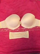 Tan strapless bra never worn before Extra snaps for length unattached straps