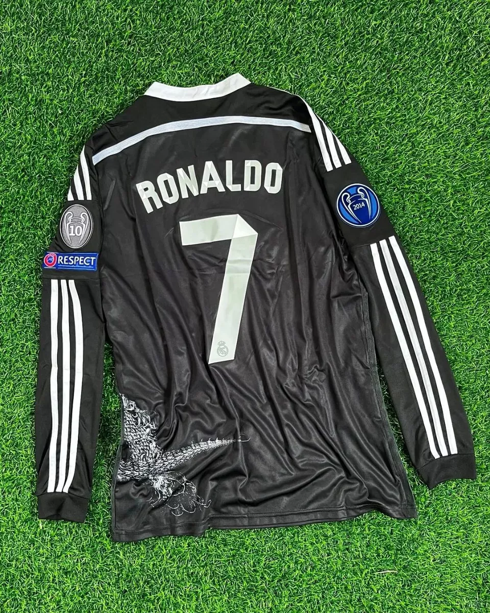 2014 2015 Real madrid Black Dragon Jersey Long Sleeve Ronaldo #7