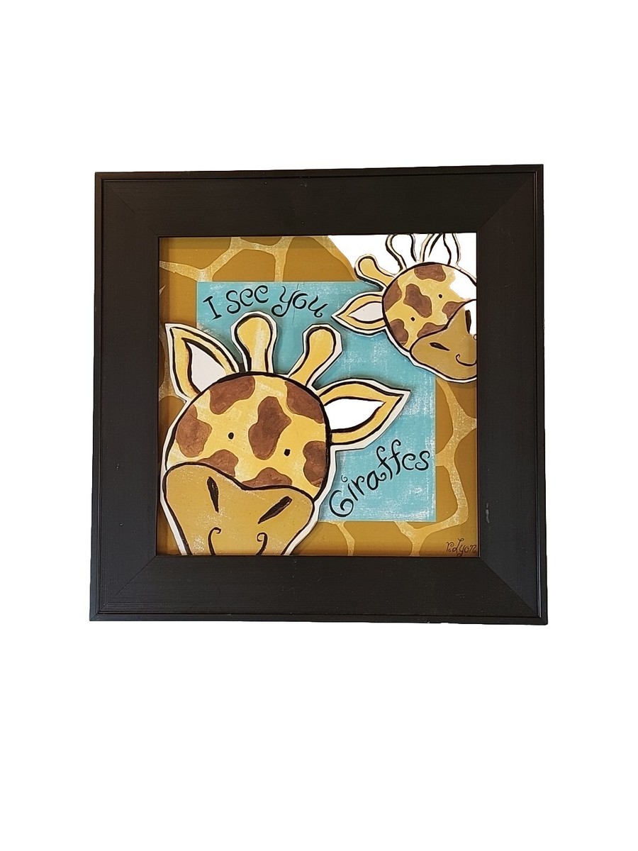 Zebra, Giraffe And Monkeys Wall Pictures- Nursery Decor Zoo Animals, Jungle  EBS
