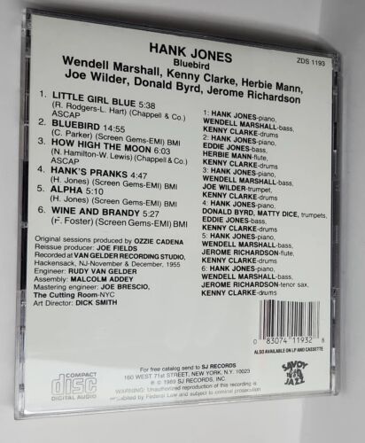 Hank Jones : Bluebird CD 1989 - Picture 2 of 3