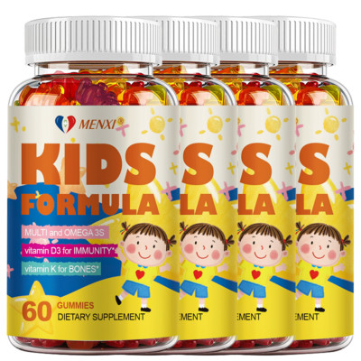Kids Gummy Vitamins - Kids Multivitamins Supplement, Omega 3+DHA, 60 Fiber Gummy