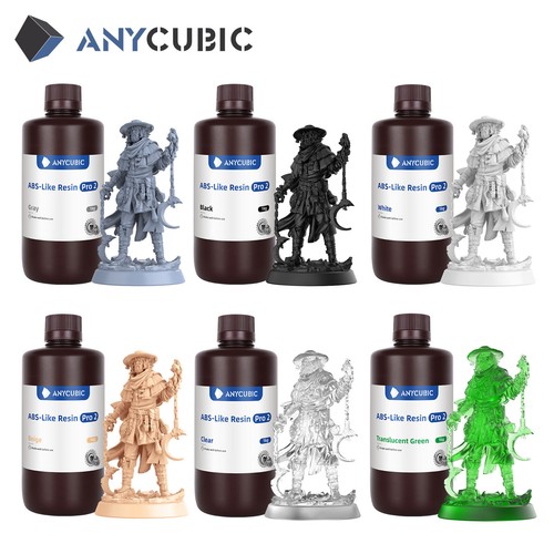 5/10 kg résine UV ANYCUBIC ABS-Like PRO V2 + résine à durcissement rapide 405 nm pour imprimante 3D - Photo 1/14