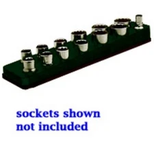 Mechanics Time Saver 712 3/8 in. Drive Magnetic Black Socket Holder   5.5-22mm