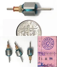 3pc TYCO 440-X3 FACTORY Slot Car Blue Wire ARMATURE Unused Vintage MABUCHI Motor