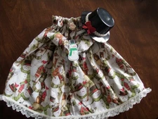 Goose clothes outfit - Winter snowmen & animals dress w/hat for lg 24-27" goose