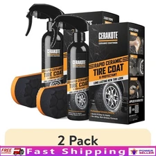 Rapid Ceramic Tire Coat 2 Pack Long Lasting Tire Shine Quick Drying Protection