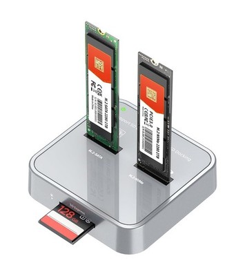Drive Docking Station - NVMe M2, NVME SATA, Memory Card - USB 3.2 Gen2