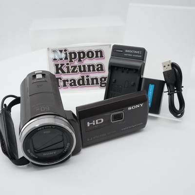 Sony HDR-PJ540 Brown Full HD Handycam Camcorder Projector From Japan w/ Charger