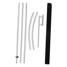 Feather Flag Pole Kit Fits 12FT Swooper Flags, 15FT Tall Aluminum Flagpole Set