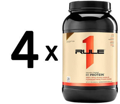 4 x Rule One R1 Protein Naturally Flavored, Chocolate Fudge - (55,43 EUR/kg)