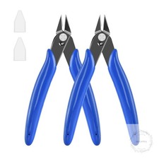 5 Inch Micro Flush Cutter 2 Pack Small Wire Cutters Spring Loaded Cutting Plier