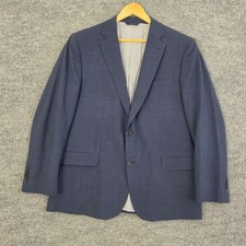 Brooks Brothers Blazer Men 46L Explorer Classic Blue Check Wool SportCoat Office