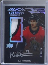 2019-20 SPx UD Black Lustrous Rookie 93/125 Tier 1 Max Veronneau Patch Auto 3x1