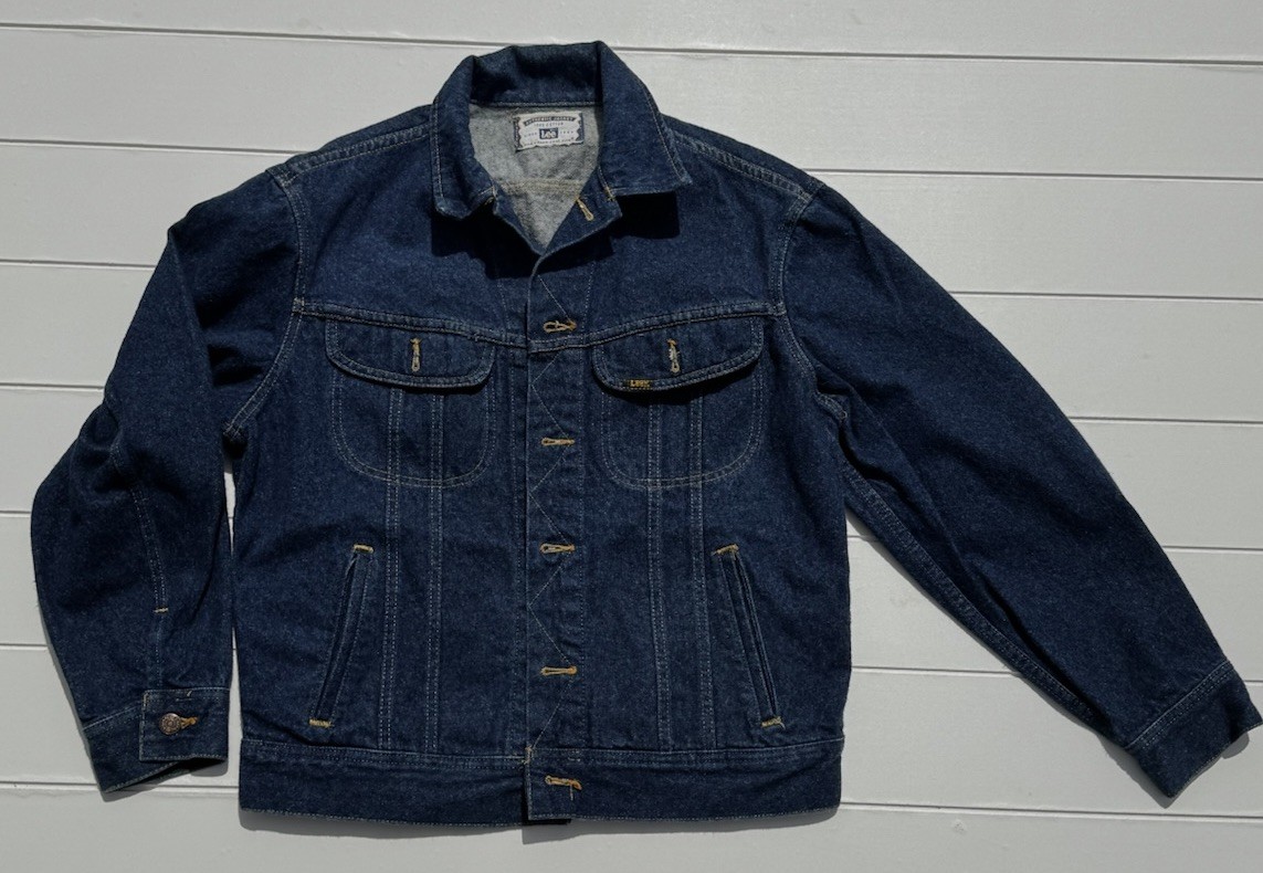 ジャケット・アウター Lee AUTHENTIC JACKET Vintage Lee Authentic Jacket Mens Small Denim Trucker Jacket Blue