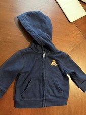 Polo Ralph Lauren Unisex Baby Hoodie Blue Size 9 Months Baby Polo Bear