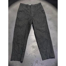 VTG Gap Mens Relaxed Fit 100% Wool Trousers Charcoal Gray Straight Leg 33x28