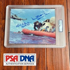 APOLLO 12 Signed Splashdown Photo Autograph Richard Gordon Alan Bean * PSA