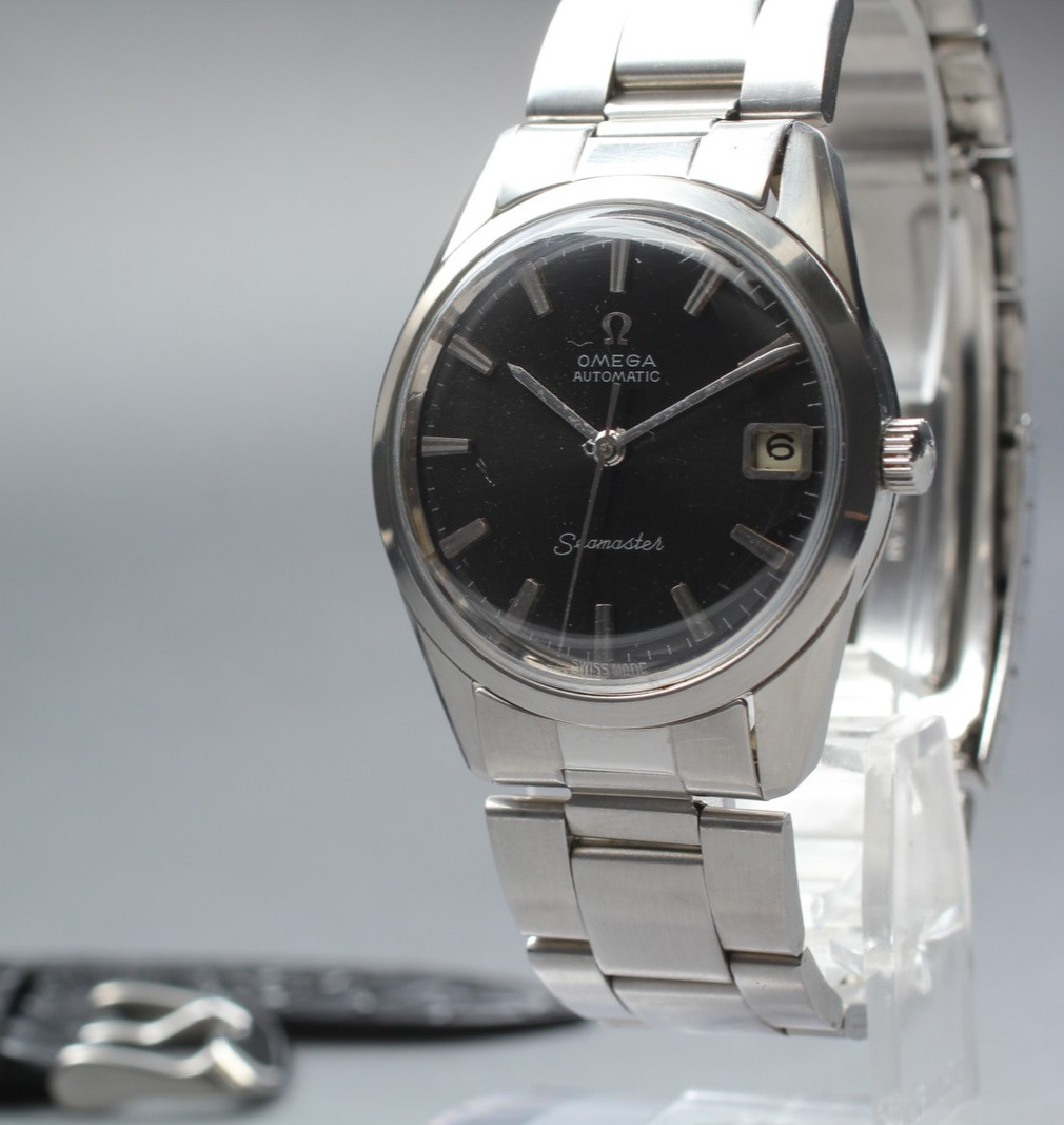 Omega Seamaster Date Cal 565 Automatic Black Dial Vintage Watch 34mm Serviced