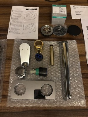 Hansgrohe E Talis Wandarmatur Chrom Einhebel 240 und Ablaufgarnitur 