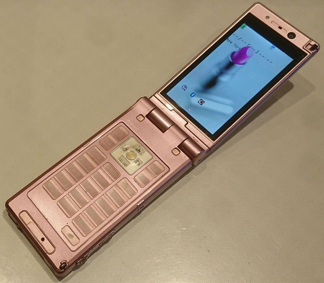 docomo Panasonic P-07A Feature Phone Pink Flip Mobile Phone