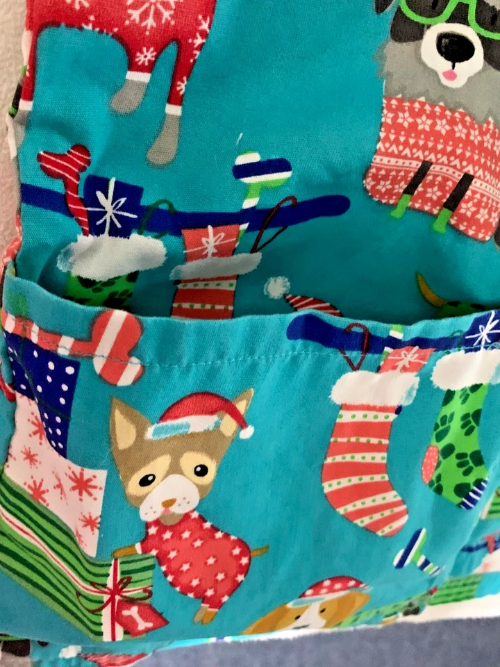 Blusa Médica CHRISTMAS Larga Estampado Pediátrico Vacaciones Cachorros Talla Grande Foto 4 de 4