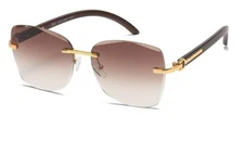 Rimless Sunglasses, Beveled Edge, Multi Color Lens, New with Tags