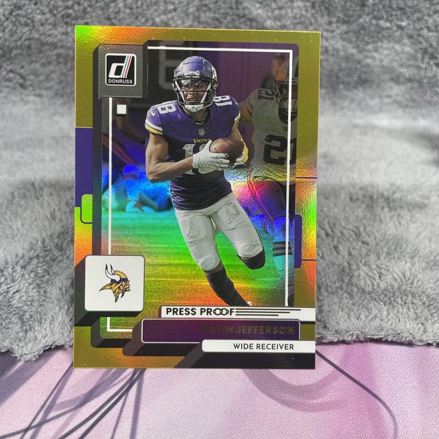 Justin Jefferson 2022 Donruss PREMIUM GOLD PRESS PROOF PARALLEL #103 VIKINGS
