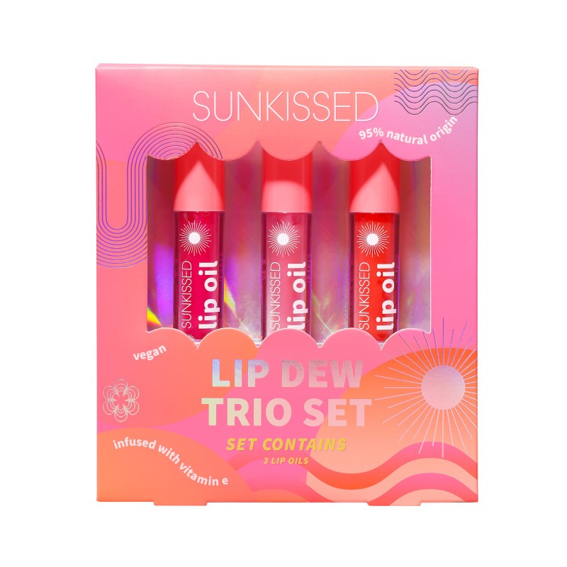 Sunkissed Lip Dew Tri Set Gift Set 3 x 4.3ml Lip Oil