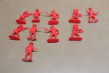 60-70  S TIM MEE TOYS 2"-2.25" Red Cowboy figures 10 figures 5 poses