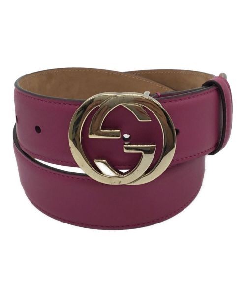 GUCCI Purple Leather Belt for Men and Women