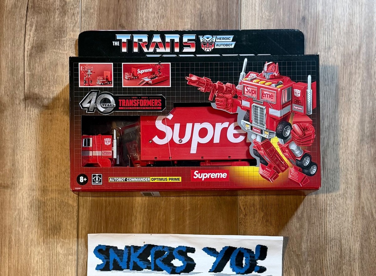 Supreme x Hasbro Transformers G1 Optimus Prime Figure Red (SS25