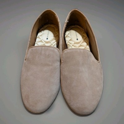 Birdies The Starling Suede Loafers Latte Tan Slip On Comfort Smoking Flats 8.5