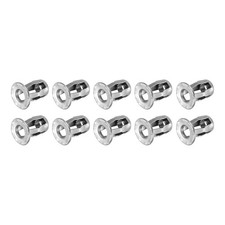 10Pcs M6x18.5mm Jack Nuts 304 Stainless Steel Threaded Insert Petal Nut Silver