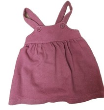 TU Pink Pinafore Dress 3-6 Months Baby Girl Button Strap Cute