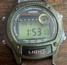 Vintage Casio W-94H Digital Watch Illuminator Alarm Chronograph WR50M Working