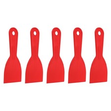 5pcs Putty Knife 3" Width Flexible Plastic Putty Knife Paint Scraper Red
