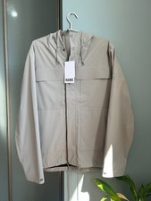 Image of Rains Suva Softshell Rain Jacket Beige Hooded Men's Size M New