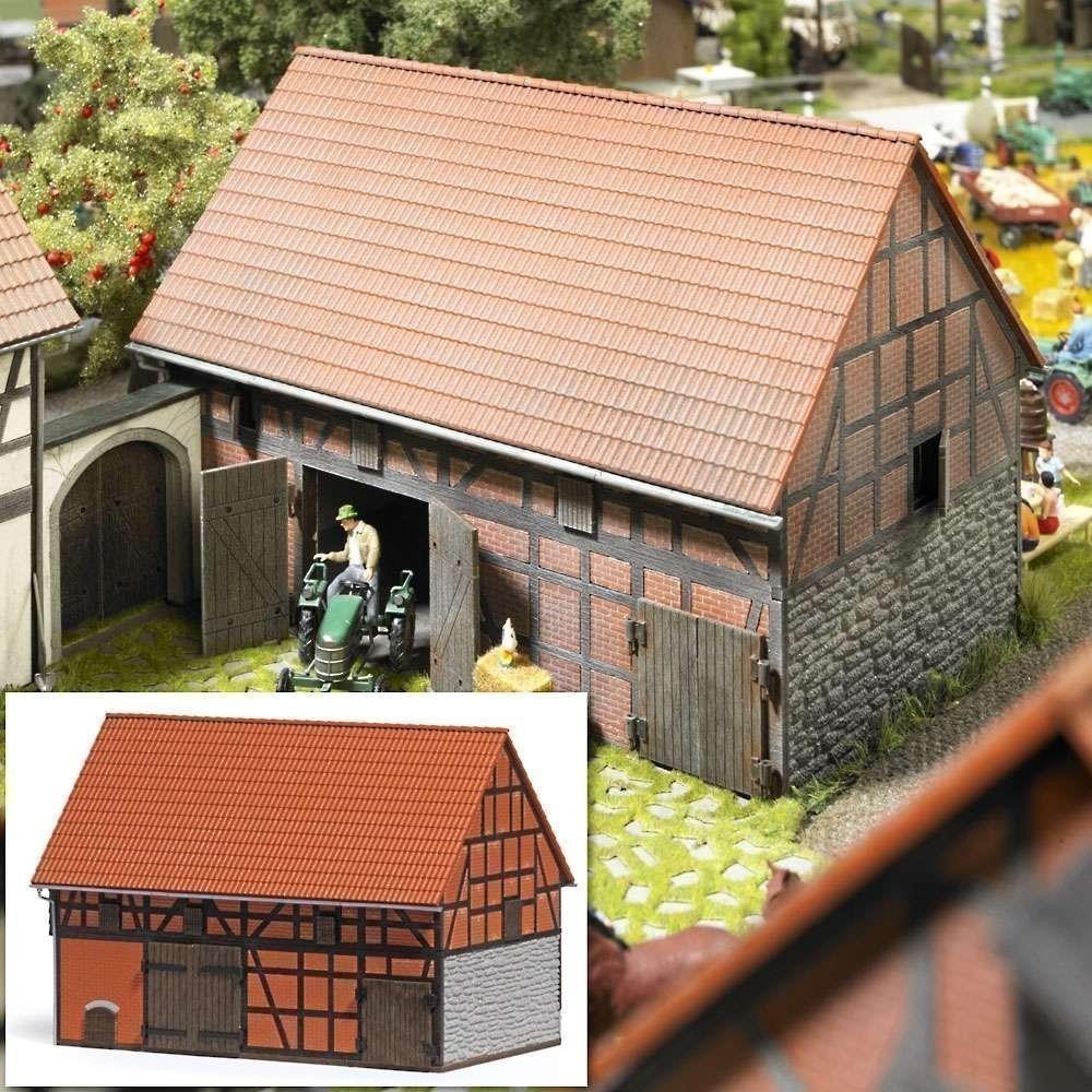 Busch 1506 Scheune mit kleinem Stall H0 - Bausatz